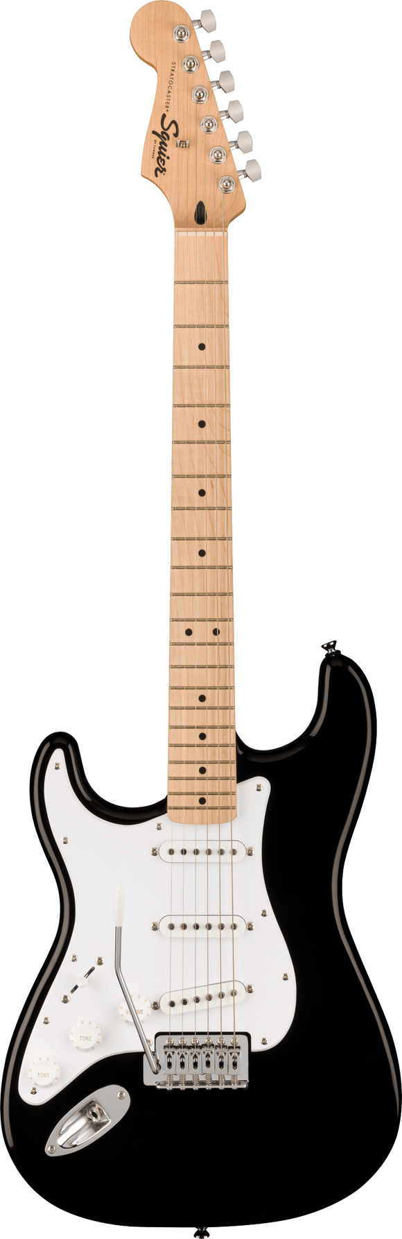 Squier Sonic Stratocaster Left-Handed, Maple Fingerboard, White Pickguard, Black
