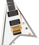 Jackson  MJ Series Rhoads RR24MG, Ebony Fingerboard, White with Black Pinstripes