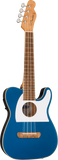 Fender Fullerton Tele Uke, Walnut Fingerboard, White Pickguard, Lake Placid Blue
