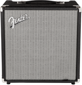 Fender Rumble 25 V3 Bass Amplifier Combo, Black/Silver