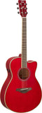 Yamaha FS TransAcoustic Folk Cutaway Acoustic Guitar - Ruby Red