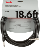 Fender Professional Series Instrument Cable, Straight/Angle, 18.6', Black