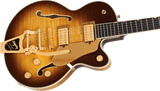 Gretsch Broadkaster® Jr. LX Figured Center Block with String-Thru Bigsby and Gold Hardware, Ebony Fingerboard, Caramel Dawn - Oxbow Audio Lab