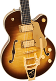 Gretsch Broadkaster® Jr. LX Figured Center Block with String-Thru Bigsby and Gold Hardware, Ebony Fingerboard, Caramel Dawn - Oxbow Audio Lab
