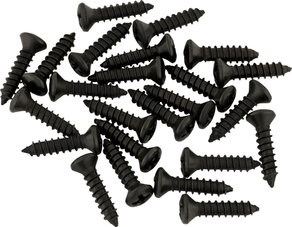 Fender Pickguard/Control Plate Mounting Screws (24) (Black)