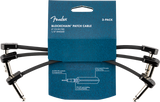 Fender Blockchain 6" Patch Cable, 3-pack, Angle/Angle