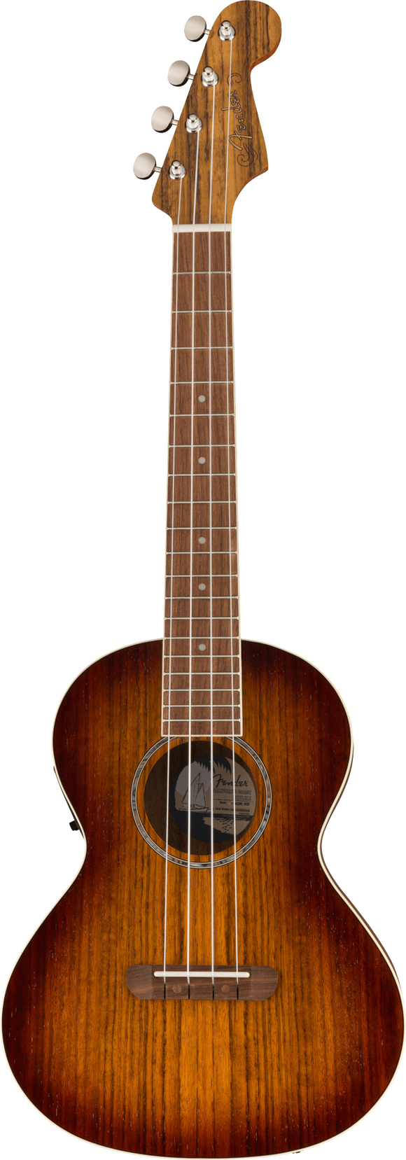 Fender Rincon Tenor Ukulele, Walnut Fingerboard, Aged Cognac Burst