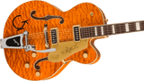 Gretsch G6120TGQM-56 Limited Edition Quilt Classic Chet Atkins® Hollow Body with Bigsby, Roundup Orange Stain Lacquer