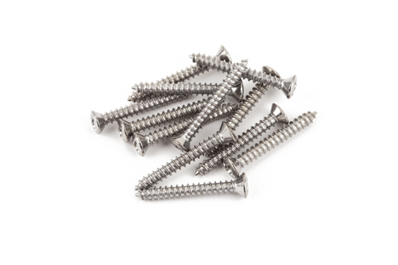 Fender Bass/Telecaster® Bridge/Strap Button Mounting Screws, Phillips-Head, Chrome, (12)