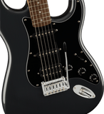 Squier Affinity Series Stratocaster HSS Pack, Charcoal Frost Metallic, Gig Bag, 15G Amp