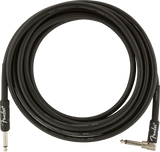 Fender Professional Series Instrument Cable, Straight/Angle, 15', Black