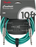 Fender Contour Instrument Cable, Sherwood Green, 10' - Oxbow Audio Lab