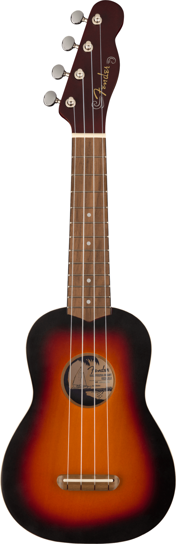 Fender Venice Soprano Uke, Walnut Fingerboard, 2-Color Sunburst