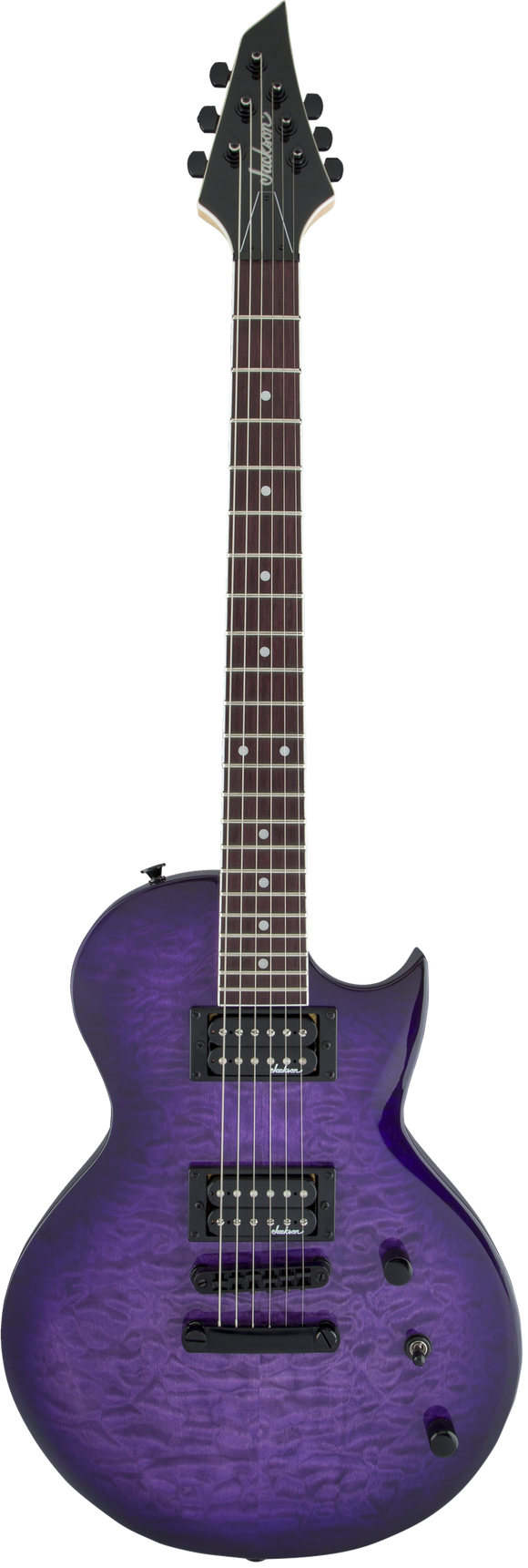 Jackson JS Series Monarkh SC JS22Q, Amaranth Fingerboard, Transparent Purple Burst