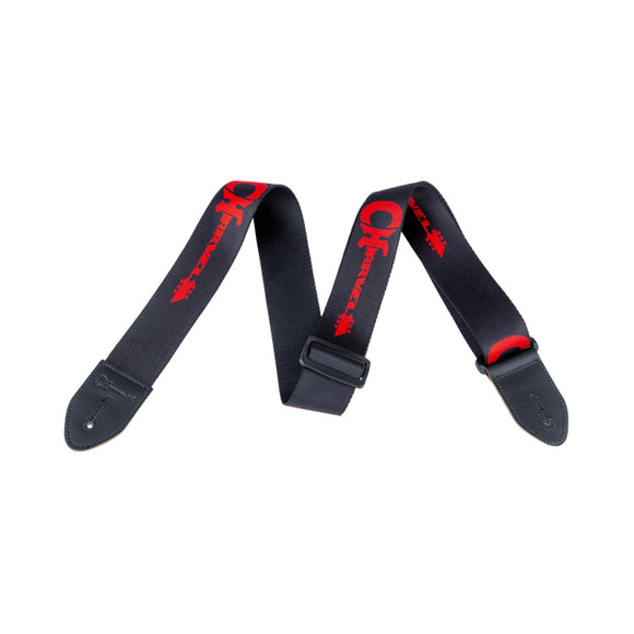 Charvel® Strap, Black with Red Logo