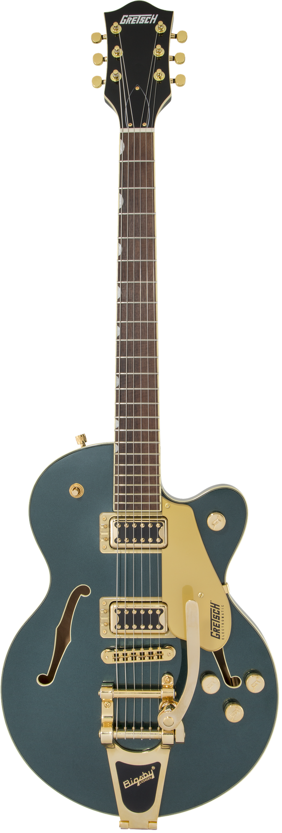 Gretsch G5655TG Electromatic Center Block Jr. Single-Cut with Bigsby and Gold Hardware, Cadillac Green