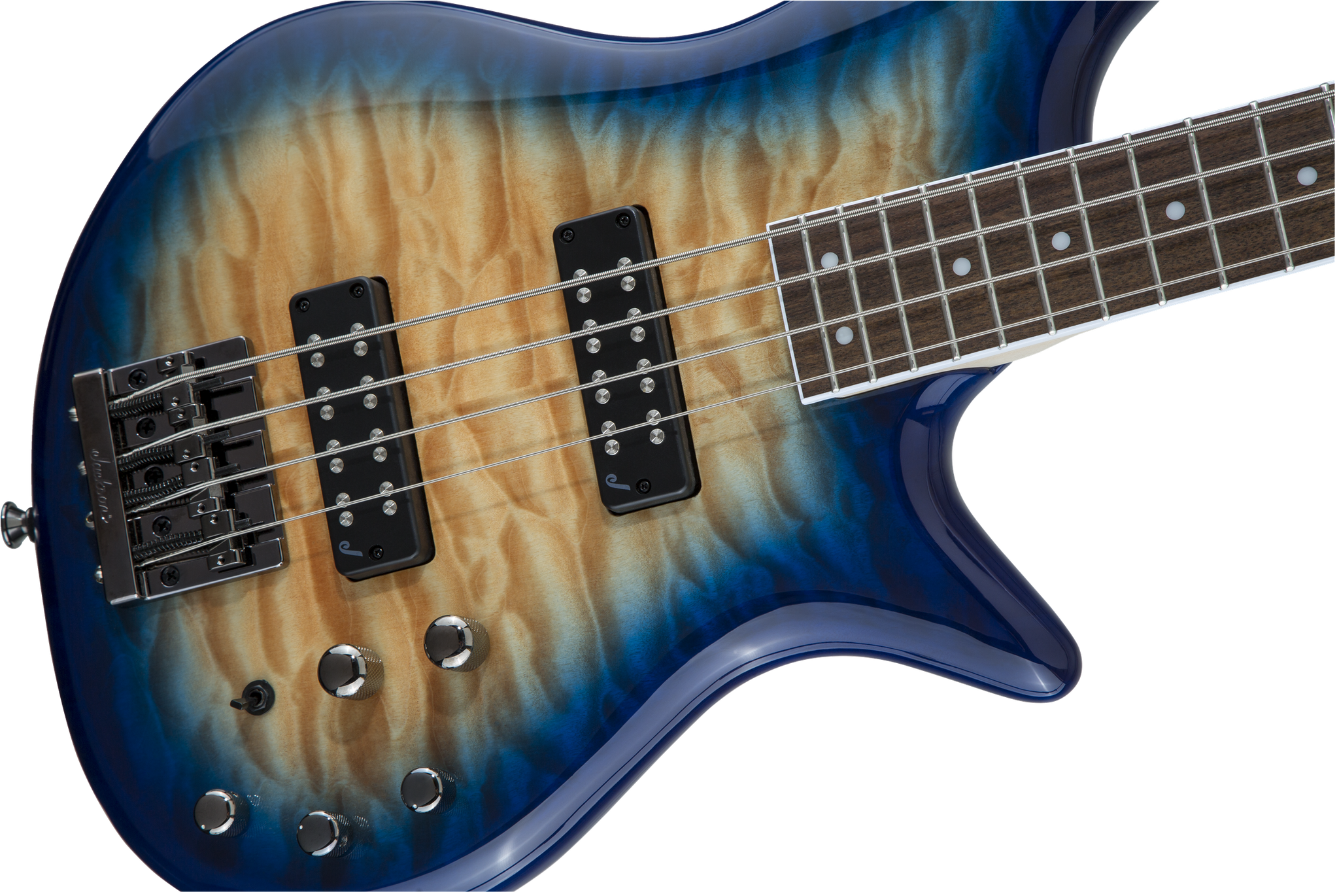 Jackson JS3Q-IV JS Series Spectra Bass, Amber Blue Burst – Oxbow