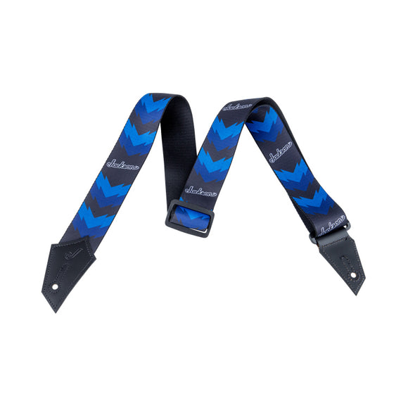 Jackson Strap with Double V Pattern, Black/Blue