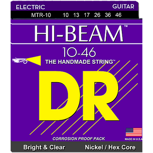 DR Hi-Beam MTR-10 Nickel-Plated Steel Hex Core Electric Strings Medium 10-46