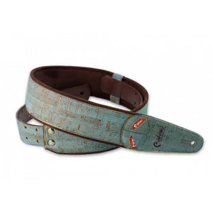 Right On! Straps Steady Mojo Cork Teal Guitar Strap