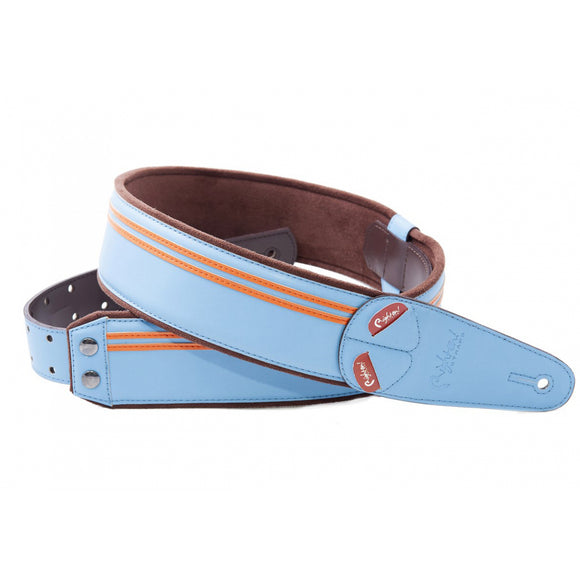 Right On! Straps Steady Mojo Race Sonic Blue Guitar Strap