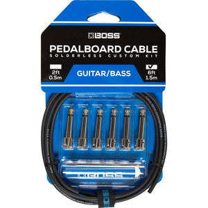 BOSS Solderless Pedalboard Cable Kit, 6 Connectors, 6ft / 1.8m Cable BCK-6