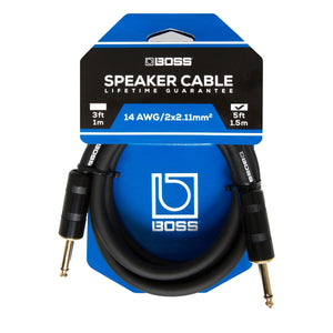 BOSS Speaker Cable - 1/4" TS to 1/4" TS, 5'