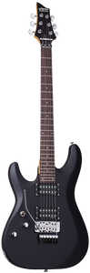 Schecter C-6 Deluxe Electric Guitar Floyd Rose Left Handed - Satin Black