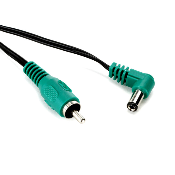 Cioks Type 4 - 5,5/2,5mm DC Plug, Centre Positive, L-Shape,  Green