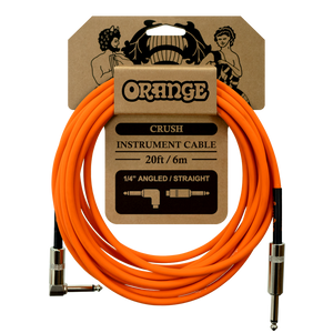 Orange Crush 20ft Instrument Cable Straight to Right Angle