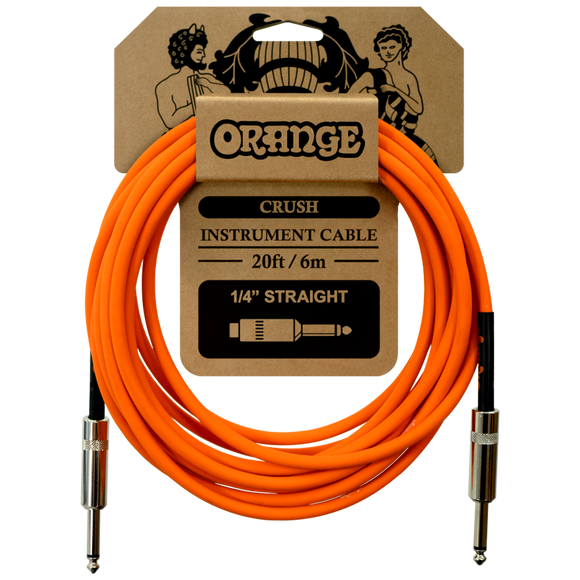 Orange Crush 20ft Instrument Cable Straight to Straight