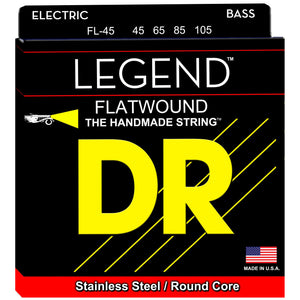 DR FL-45 Legend Flatwound Electric Bass Strings - Long Scale, 45-105