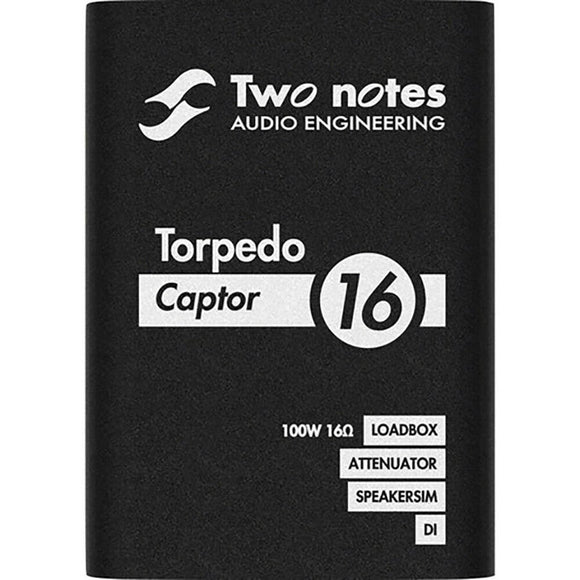 Two Notes Torpedo Captor 16 Ohm Reactive Loadbox DI, Attenuator