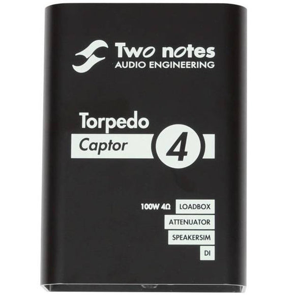 Two Notes Torpedo Captor 4 Ohm Reactive Loadbox DI, Attenuator