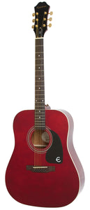 Epiphone Songmaker DR-100 Acoustic Guitar - Wine Red w/Gold Hardware