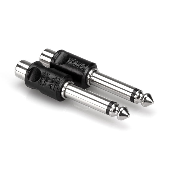Hosa Technology RCA to 1/4 in TS Adapter x2