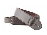 Right On! Straps Vintage Brown Leather Guitar Strap