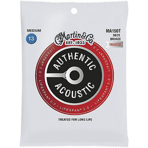 Martin Authentic Acoustic Lifespan 2.0 Acoustic Strings - 80/20 Treated Bronze Medium