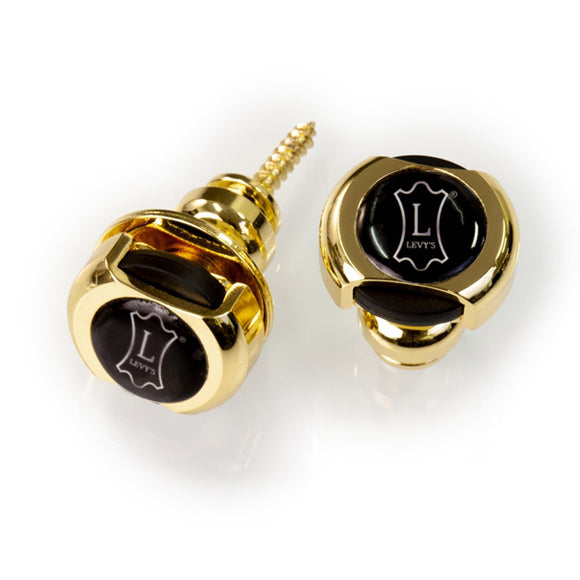 Levy's Lockable Strap Locks, Strap Buttons - Gold