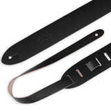 Levy's 2" Classic Slim Leather Guitar Strap - Black