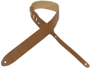 Levy's 2" Classic Slim Leather Guitar Strap - Tan