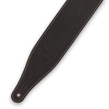 Levy's 2.5'' Pull-up Butter Leather Guitar Strap - Dark Brown