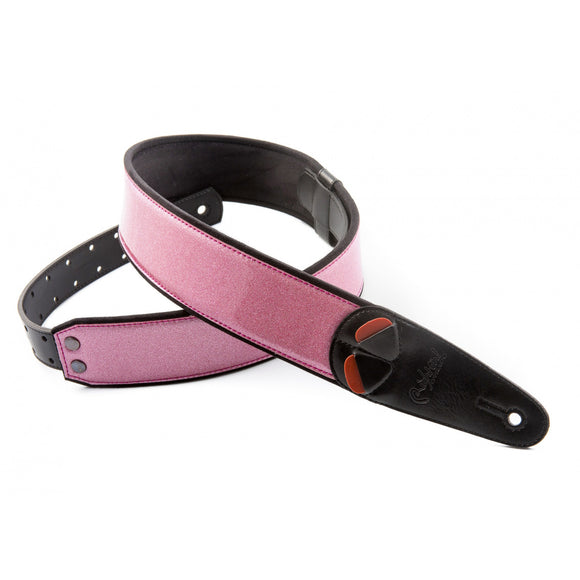 Right On! Straps Steady Mojo Stardust Pink Guitar Strap
