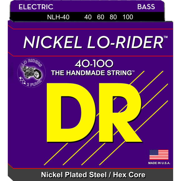 DR Nickel Lo-Rider Bass Strings 40-100 Lite 4-String NLH-40
