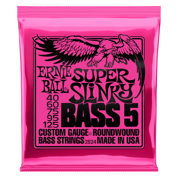 Ernie Ball Bass Strings Super Slinky for 5 String 40-125
