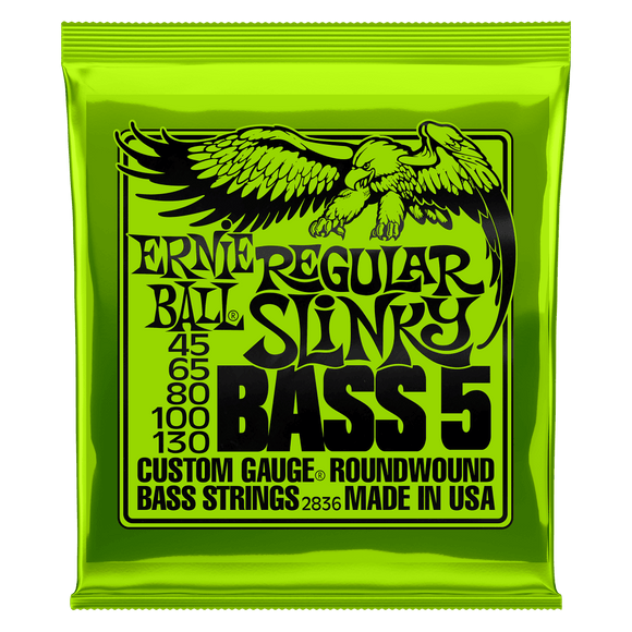Ernie Ball Bass Strings Super Slinky for 5 String 45-130