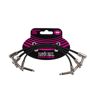 Ernie Ball 6'' Flat Ribbon Patch Cable 3 Pack