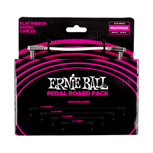 Ernie Ball Flat Ribbon Patch Cable Multi-Pack - White