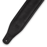 Levy's 3.25″ Wide Butter Leather Guitar Strap - Black