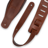 Levy's 3.25″ Wide Butter Leather Guitar Strap - Brown